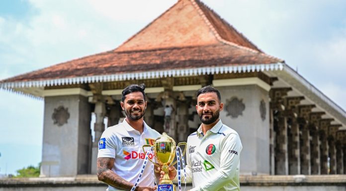 ශ්රී ලංකාව සහ ඇෆ්ගනිස්ථානය අතර පැවැත්වෙන මංගල ටෙස්ට් තරඟයේ කුසලානය එළිදැක්වීම..